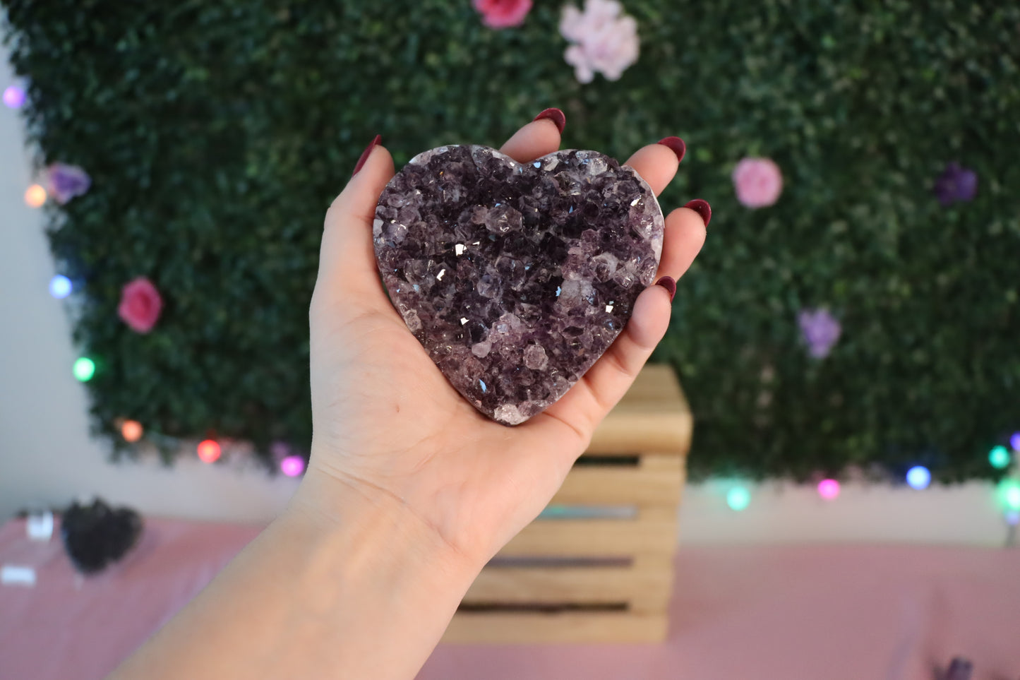 Uruguay Amethyst Heart