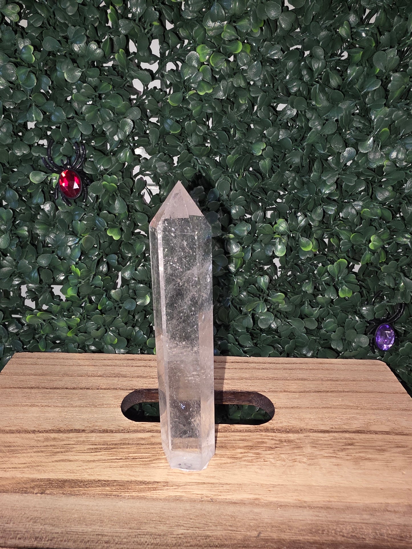 Clear quartz tower