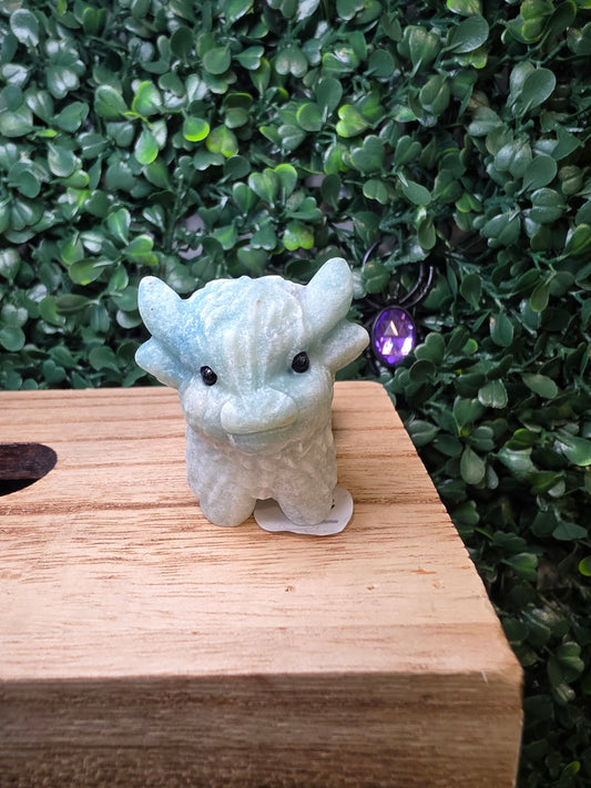 Blue Calcite Highland Cow (Medium)