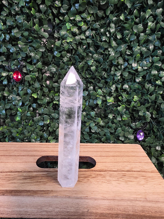 Clear quartz tower