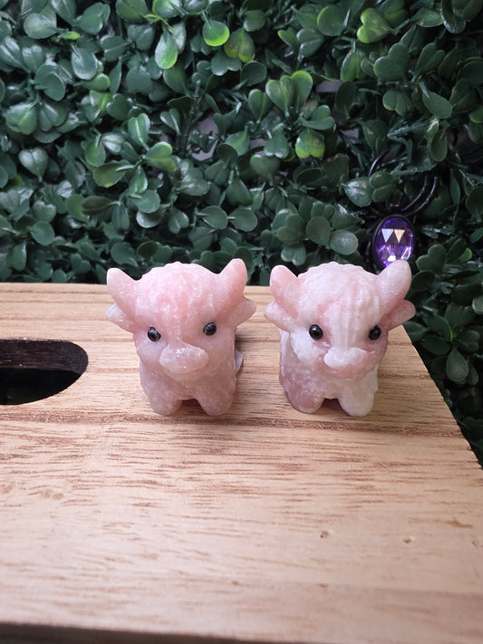 Pink Opal Highland Cow (Small)